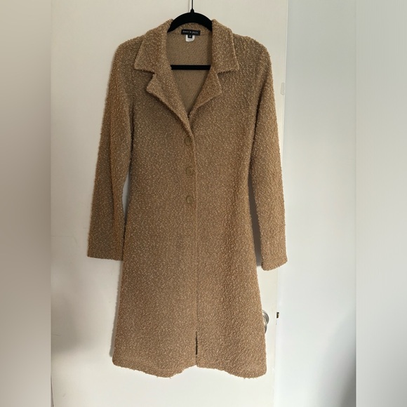 Boucle cardigan coat in Camel M - Picture 2 of 5
